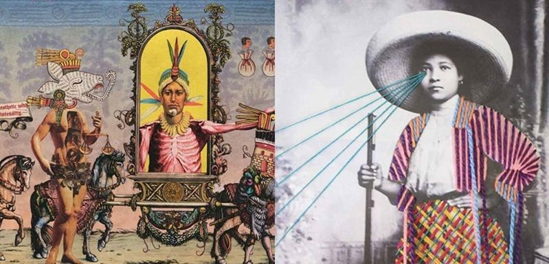 Composite image of four figural works by hispanic/latinx artists.